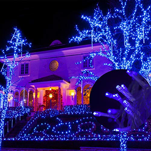 Waterglide 300 Led Fairy String Lights, 98.5Ft 8 Lighting Mode Plug In String Waterproof Mini Light, For Outdoor Indoor Birthday Holiday Christmas Wedding Party Bedroom Decorations (Blue) #TOP1