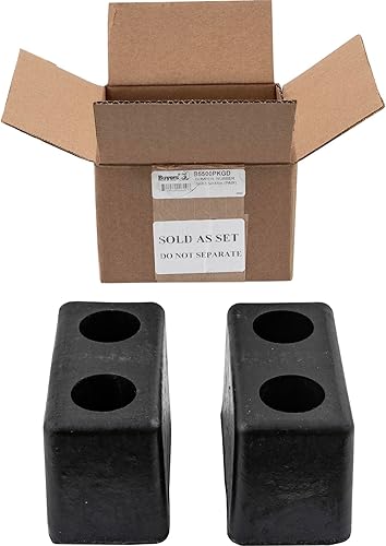 Miniatura 18 de Buyers Products B5760 - Parachoques de goma moldeada, 2 x 2-1/4 x 7-3/4 pulgadas, juego de dos parachoques para protección de camiones y remolques