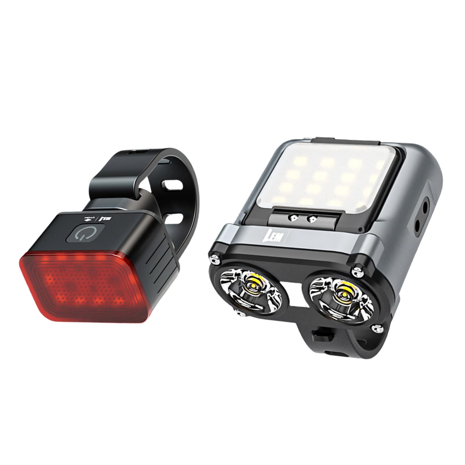 Juego de luces delanteras y traseras recargables para ciclismo con diseño apto para niños, batería de larga duración para bicicleta familiar