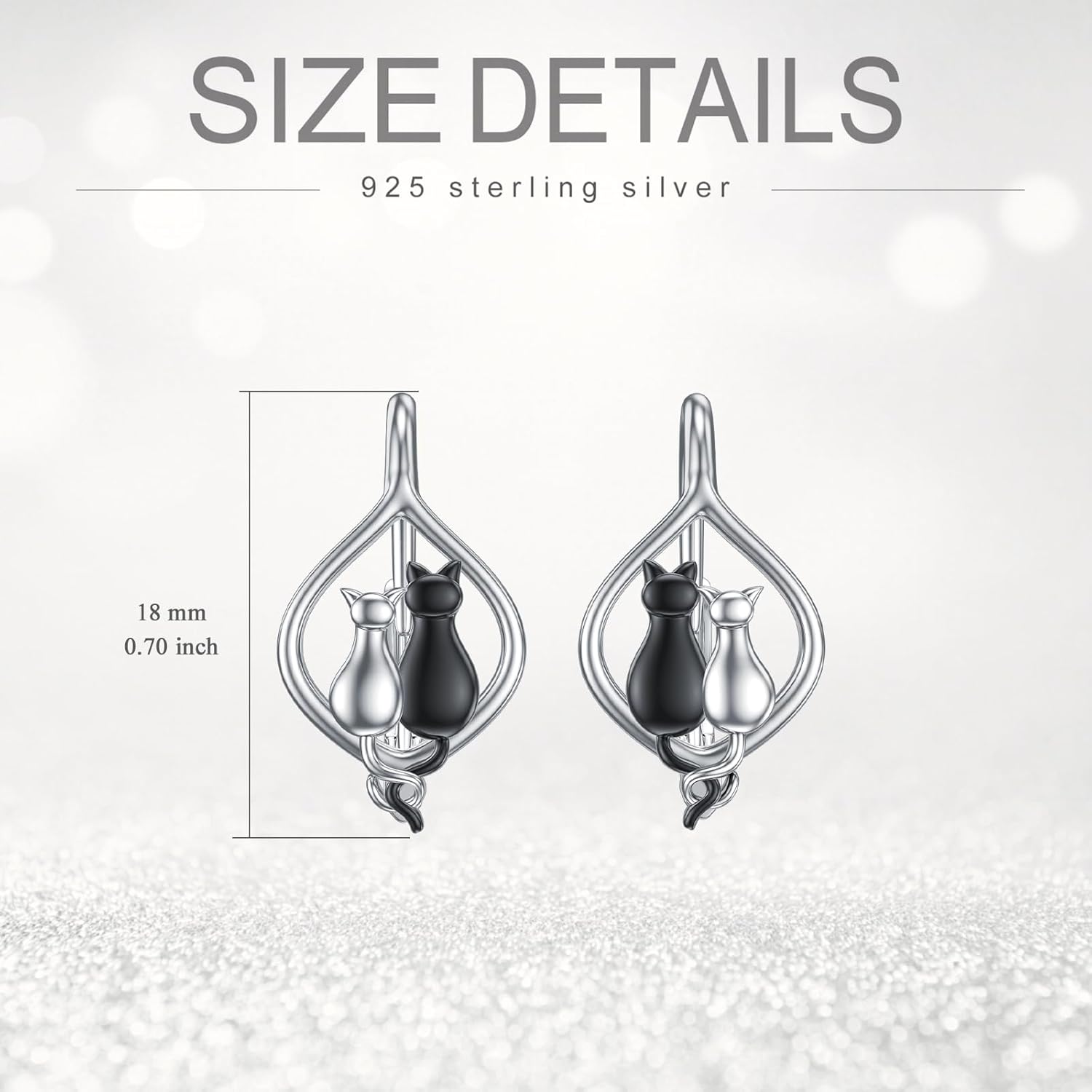 WINNICACA Leverback Earring for Women Sterling Silver Dangle Drop Hoop Earrings for Women Birthday Anniversary - Image 5
