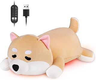 Dog Heating Pad for Period Cramps Menstrual Pain Relief, Portable Electric Heat Pads USB Powered, Cute Shiba Inu Plush Stuffed Animals Gift, Funny Gifts for Women Teen Girls Christmas Birthday Easter