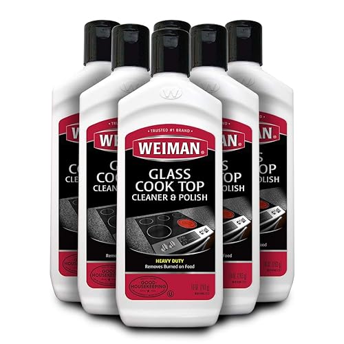 Weiman Limpiador superior de cocina de vidrio 10 fl oz - Paquete de 6