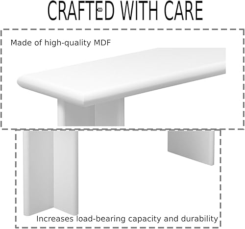 Miniatura 6 de Mesa consola moderna con patas en forma de U, 59.1 pulgadas, entrada extralarga, mesa de sofá para entrada, pasillo, sala de estar, vestíbulo,