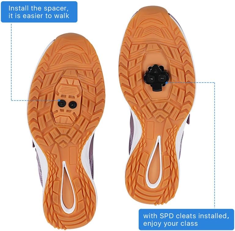 Women's Indoor and Outdoor Cycling Shoes - Comfortable and Breathable - Compatible With SPD Cleats - Image 5