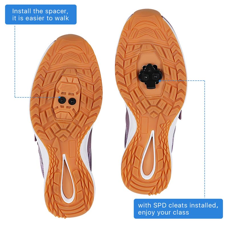 Image of Women's Indoor and Outdoor Cycling Shoes - Comfortable and Breathable - Compatible With SPD Cleats