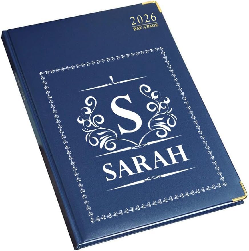 Personalised Diary 2026 Organiser Day A Page Weekly Planner A5 Appointment Book Schedule Year Men Women Business Blue Red Black Vintage Retro Star X 1 - View #11