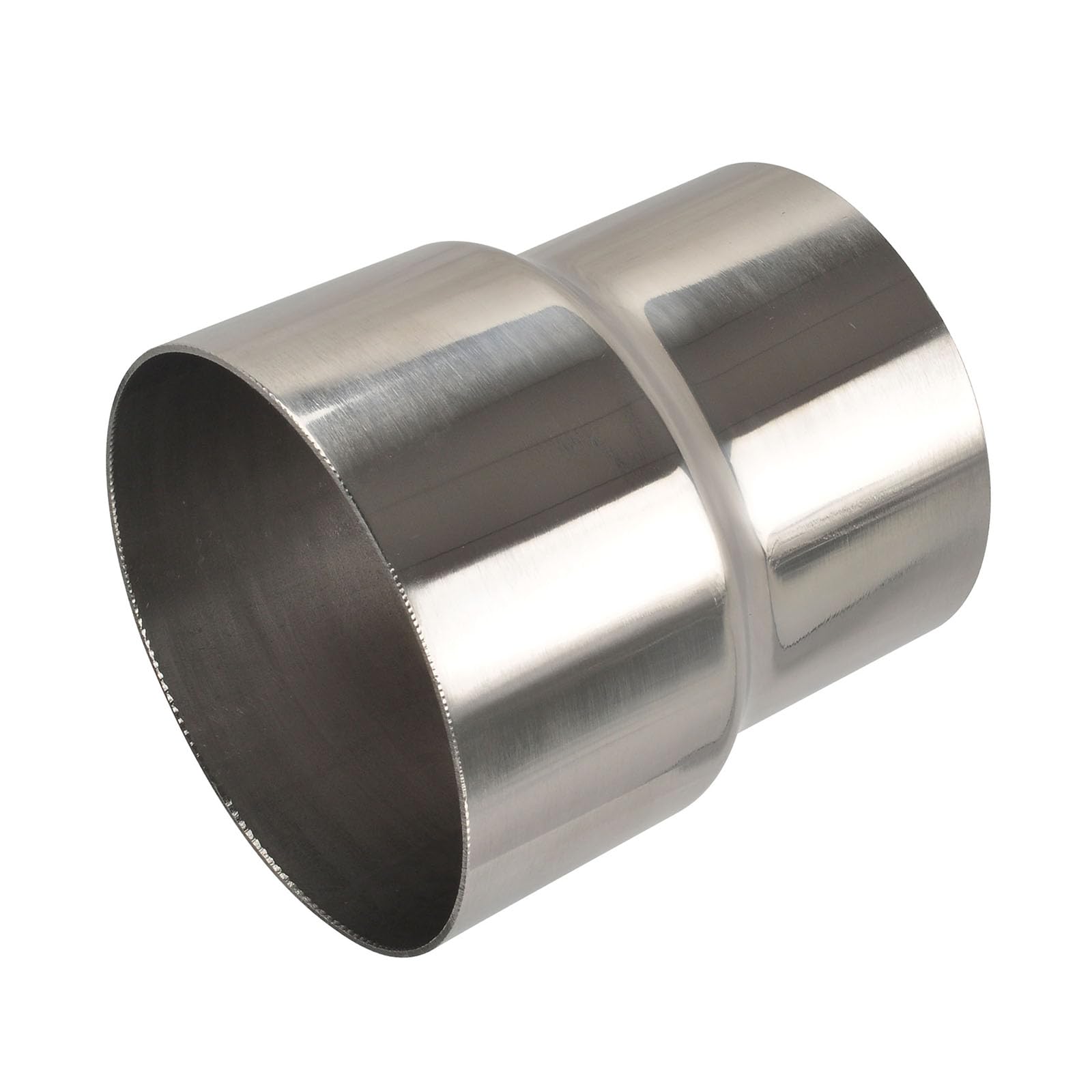 BATONECO ID 3 Inch to ID 3.5 Inch Exhaust Pipe to Component Pipe Adapter Reducer 3'' ID to 3.5'' ID Polished Stainless Steel 4" Overall Length