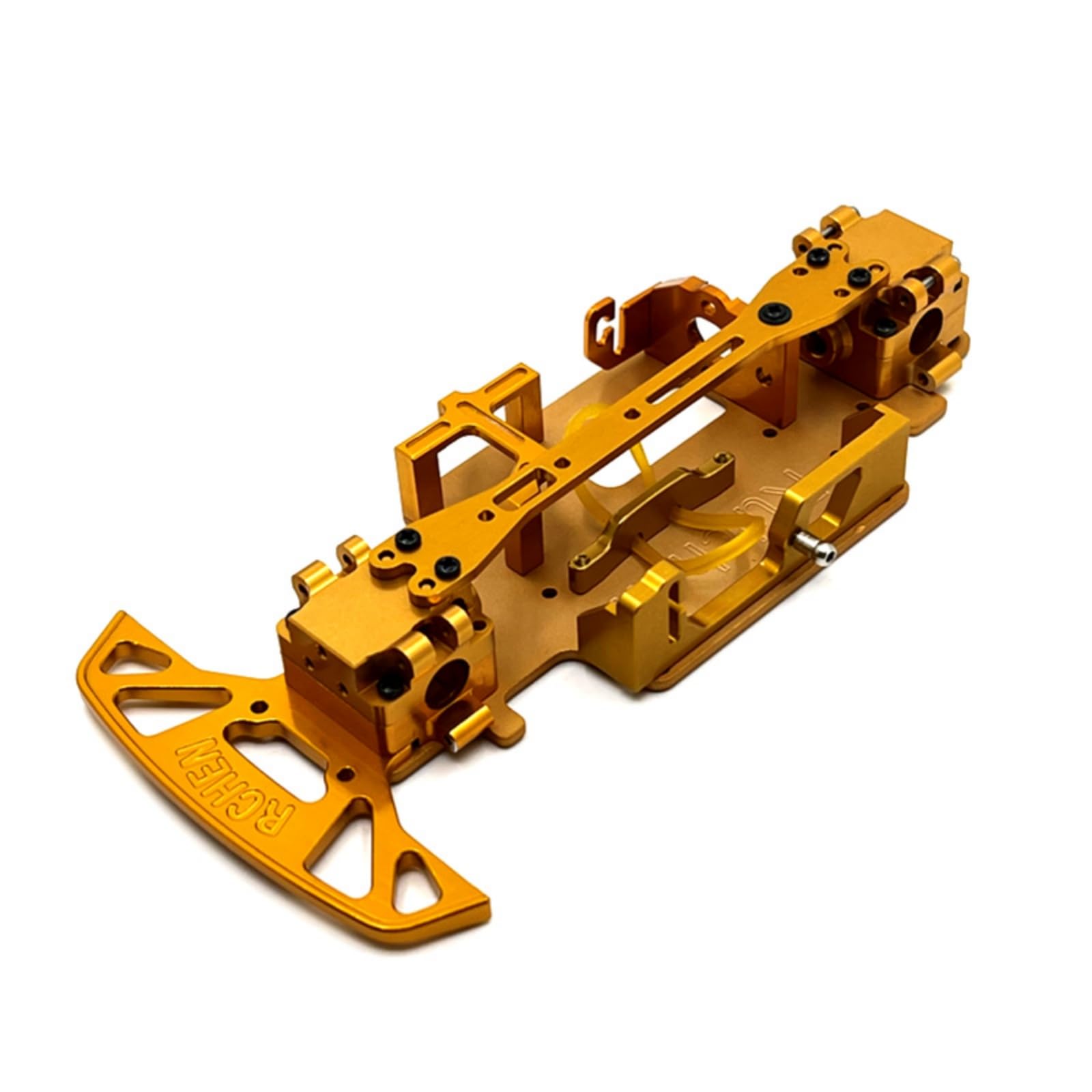 Chasis de Engranajes para Coche RC Bastidor Soporte Estructura Metálica con Múltiples Orificios y Compatibilidad de Ensamblaje Adecuada para, Oro