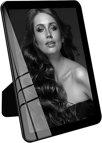 Miniatura 8 de Bluesun Marco de fotos de 8 x 8 pulgadas, marco de vidrio real, marco de fotos colgante, mate para decoración de pared y mesa de mesa (8 x 8