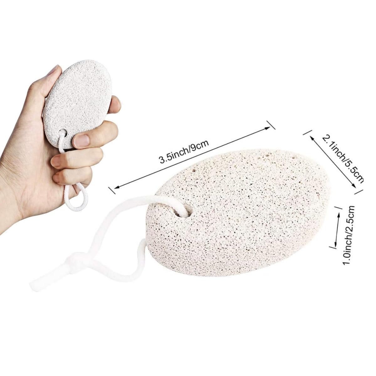Pietra pomice,2 pcs Pietra pomice per i piedi,Pietra pomice naturale,Piedi Scrubber Della Pelle Morta Strumenti per pedicure,per la pelle dura e morta,Leggero rimuovitore di calli