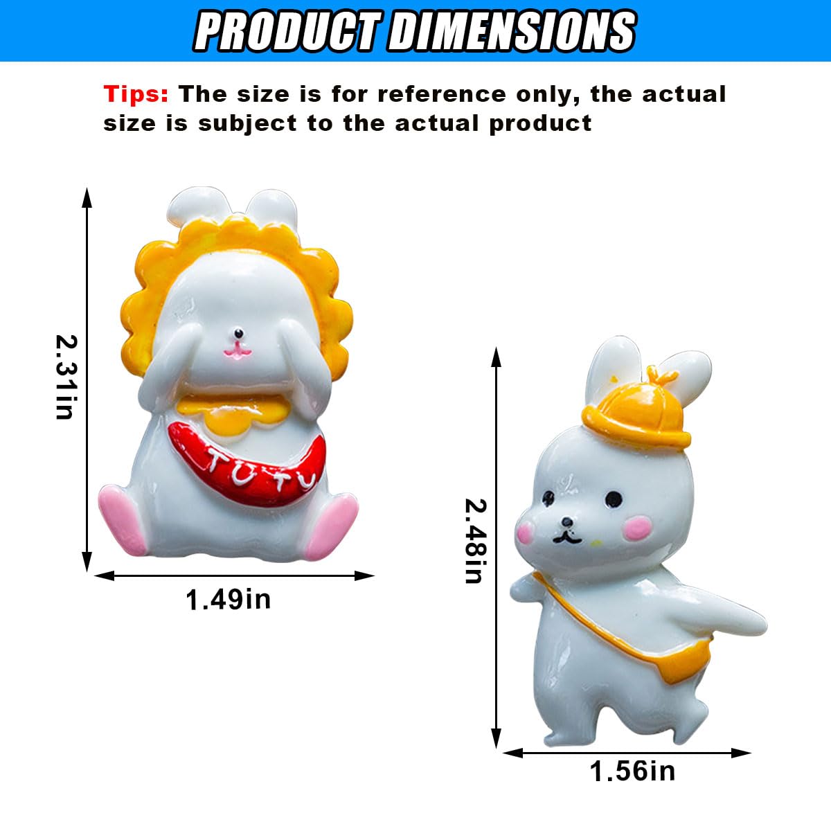 2PCS Cute Rabbit Decoration Car Air Vent Clip Cartoon Air Conditioner Outlet Charms Car Dashboard Air Freshener Vent — view 2
