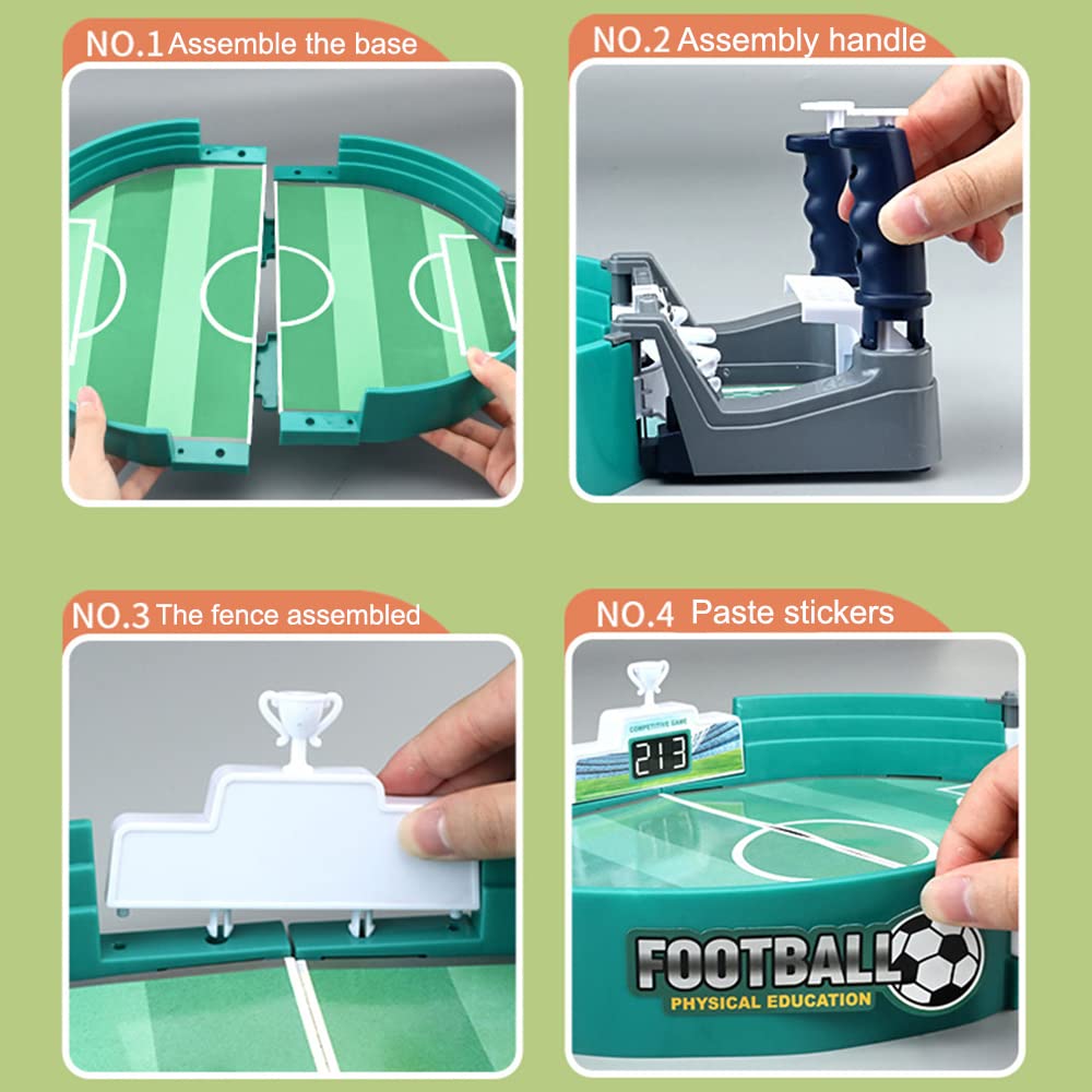 Mini Table Soccer Game, 57x28cm Tabletop Football Game Toy With 6 Pcs Mini Football - Image 2