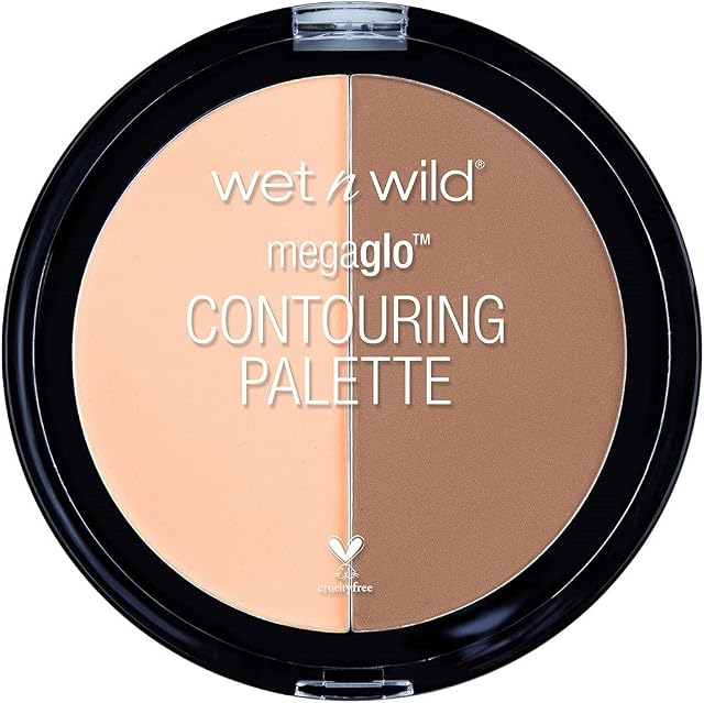 Wet n Wild MegaGlo Paleta do Konturowania, Duet Pudrów do Konturowania Twarzy z Formułą Umożliwiającą Blendowanie i Budowanie Efektu Nieskazitelnie Wymodelowanej Twarzy, Odcień Dulce De Leche