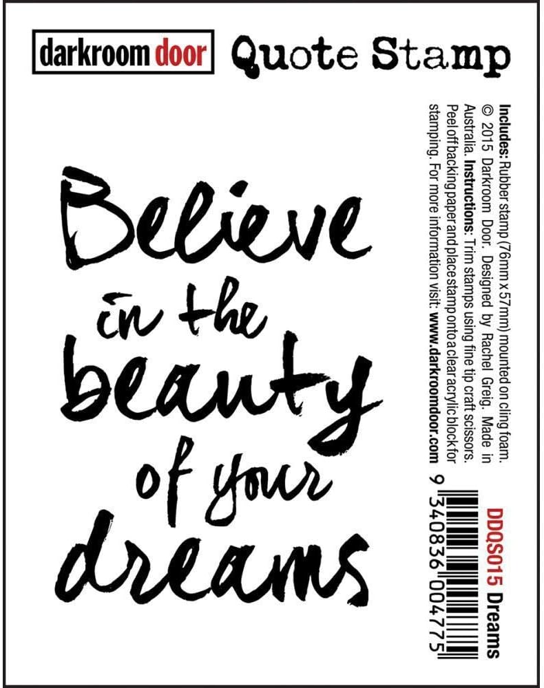 Darkroom Door "Dreams Cling Stamp, Acrylic, Multicoloured, 3-Inch x 2-Inch, 2-Piece
