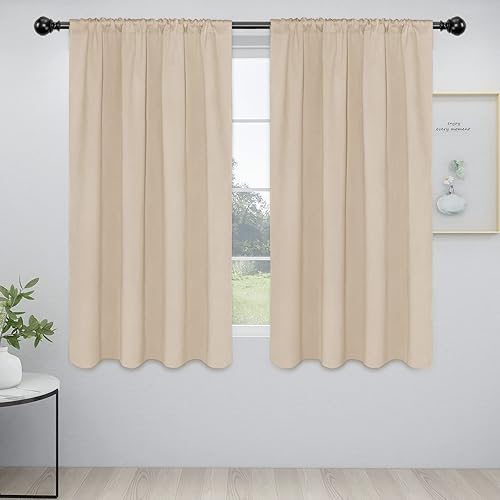 Miniatura 9 de Easy-Going Cortinas opacas con bolsillo para barra para dormitorio, cortinas de ventana para oscurecer la habitación para sala de estar, cortinas de