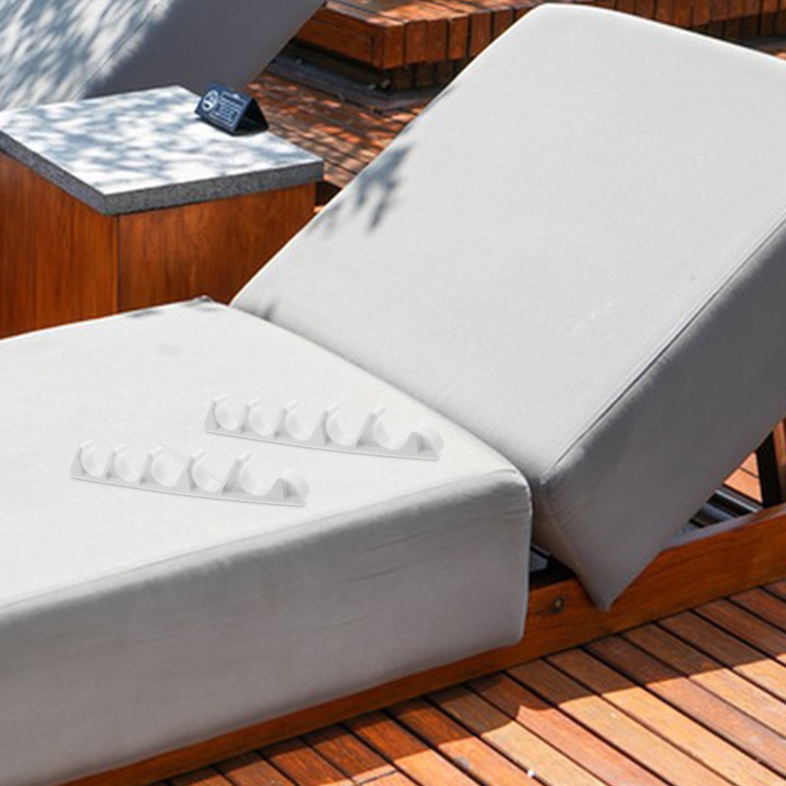 Soporte de Ajuste para Tumbonas Hebilla de 5 Posiciones 8 Piezas de Plástico Ajustables para Sillas Reclinables de Jardín y Camping