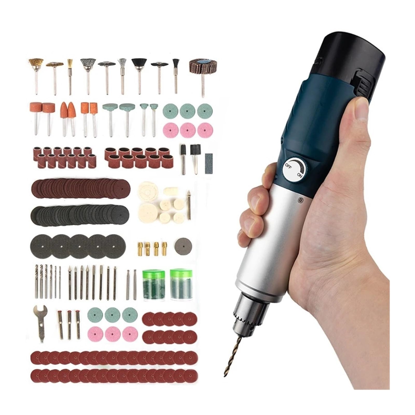 Trapano a batteria 12V Batteria al litio Incisore Mini trapano elettrico Utensile rotante ricaricabile Rettifica di taglio a velocità variabile(1.5x 2.0x 2.5x 3x 3.5x 8x)