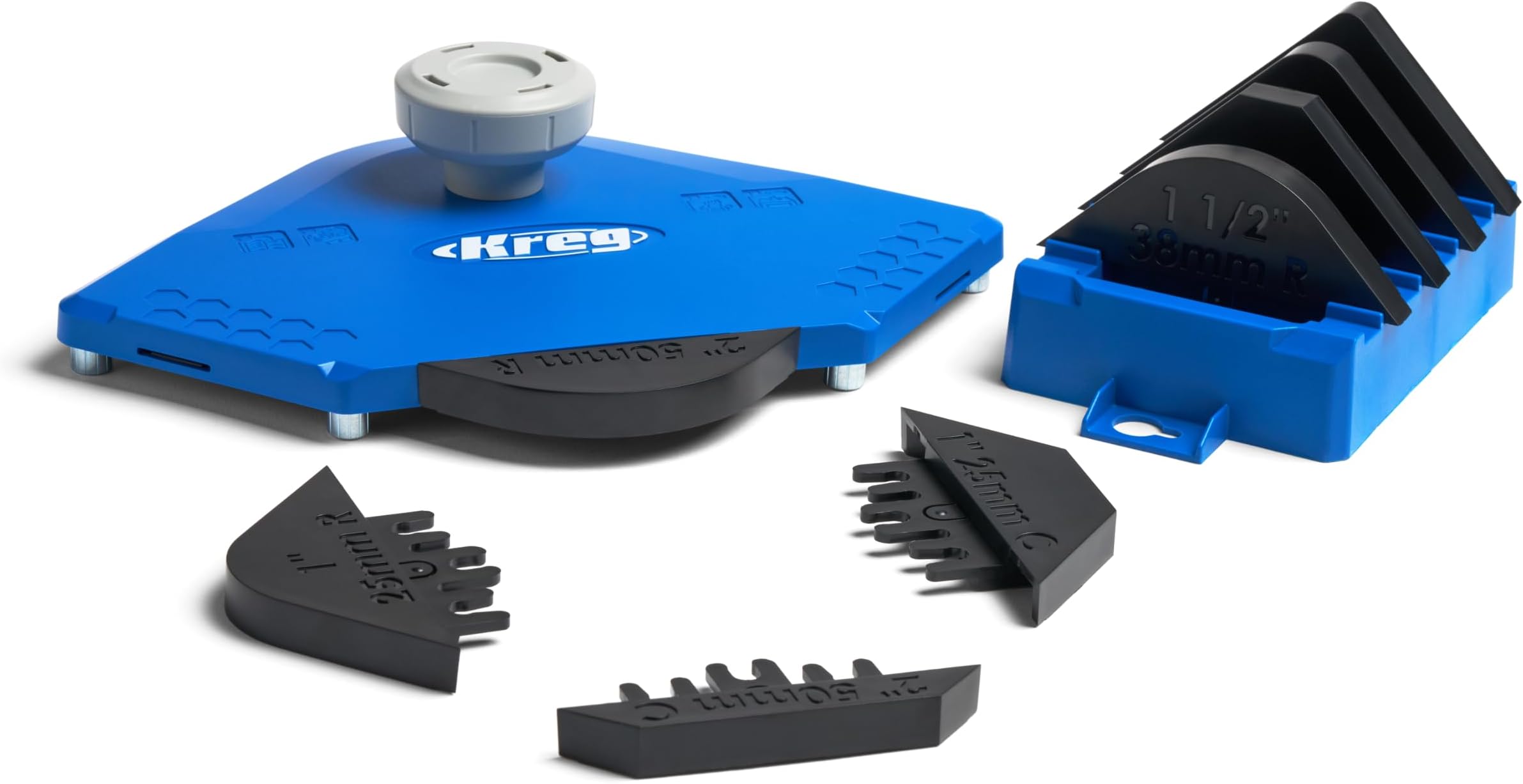 Kreg - 8-piece milling template set for router, edge cutter and milling table, radial templates