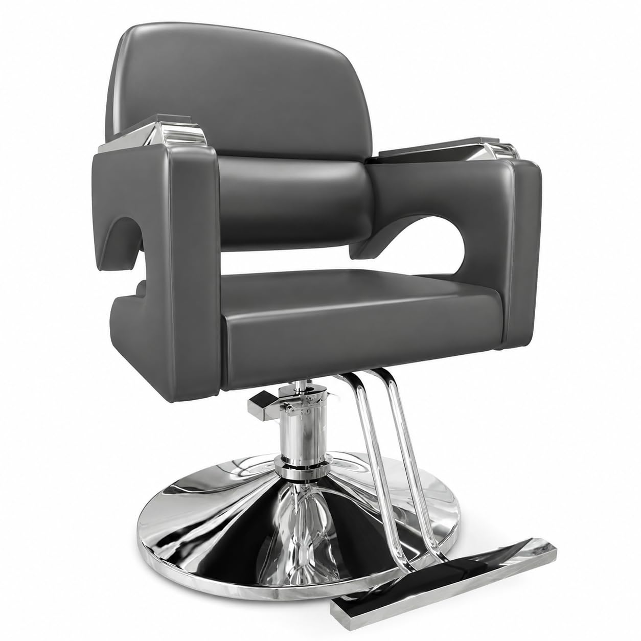 Fauteuil Barbier Hydraulique, Disque galvanisé argenté