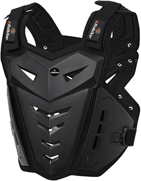 Ridbiker Motorcycle Armor Vest Motorcycle Riding Chest Armor Back Protector Armor Motocross Off-Road Racing Vest,Black
