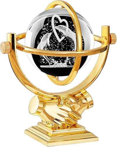 Wzuhqain Bola decorativa de cristal de delfín 3D pisapapeles de 2.37 pulgadas (2.362 in), vidrio pisapapeles de oficina para escritorio, decoración