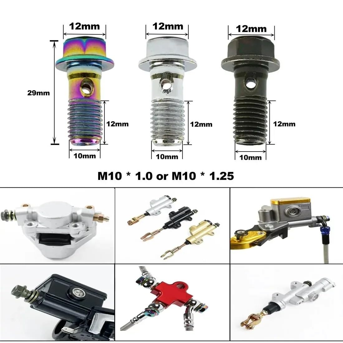 Tubo Freno Linea Tubo Freno E Frizione Idraulici Per Moto, Fornito Con Due Bulloni M10, Adatto A Tutti I Tipi Di Tubo flessibile olio moto