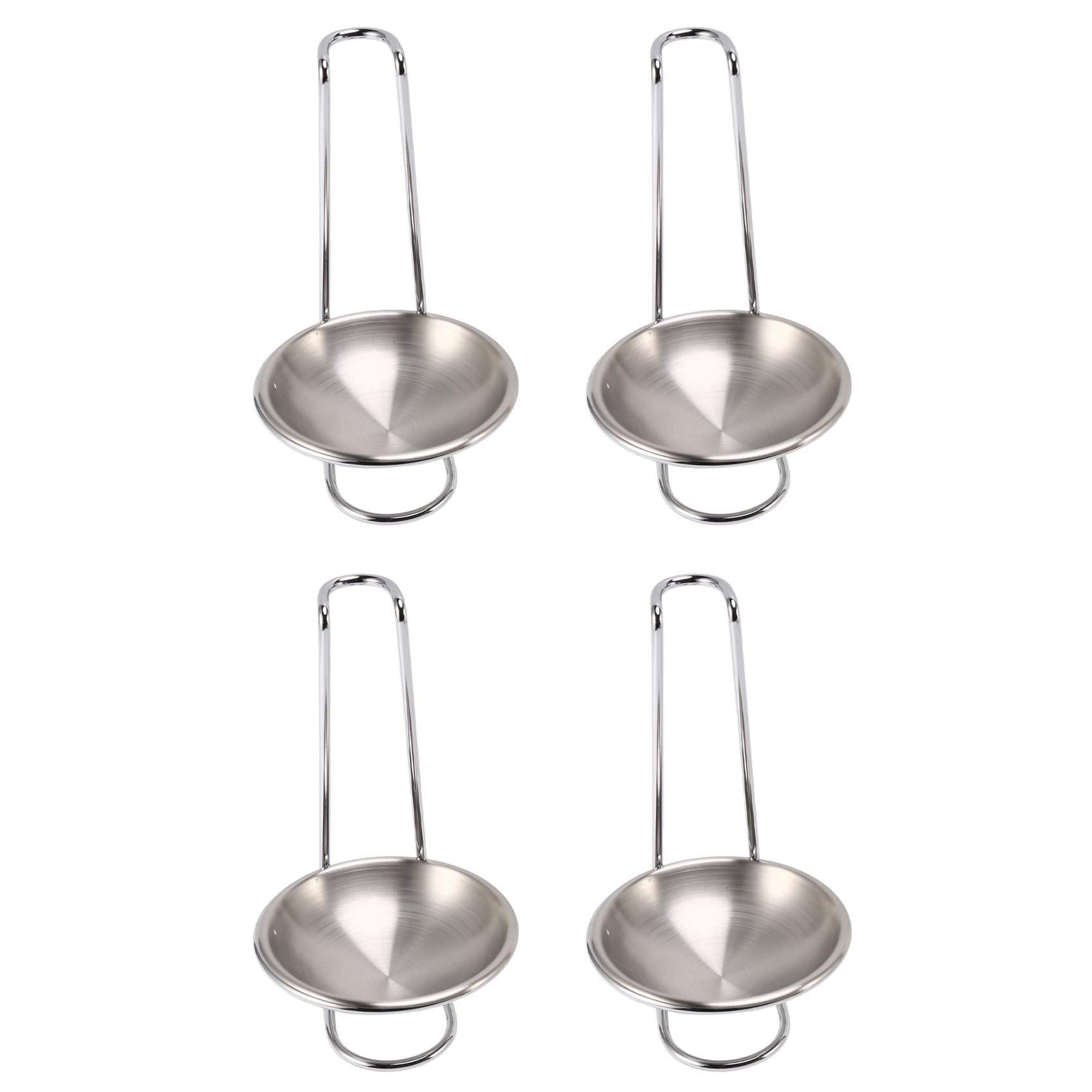 Hndhbfgrt 4X Stainless Steel Spoon Rest Holder,Long Handle Vertical Saving Soup Ladles Holders Ladle Rest Soup Ladle Holder
