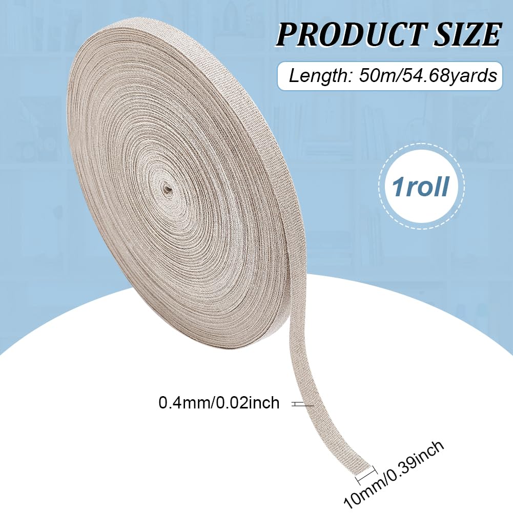 BENECREAT Linen Binding Book Tape, 54 Yards Bisque Bookbinding Tape Cloth 0.4 Inch/10mm Bookbinding Supplies for Book Binding Sewing SignaturesArts Enthusiast