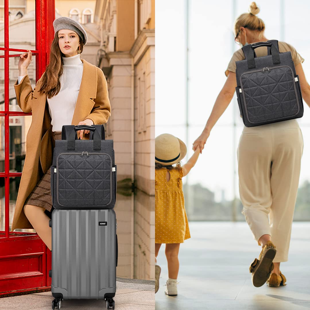 KONO Zaino Fasciatoio Borsa per Cambio Pannolini Impermeabile per Mamma e Papà