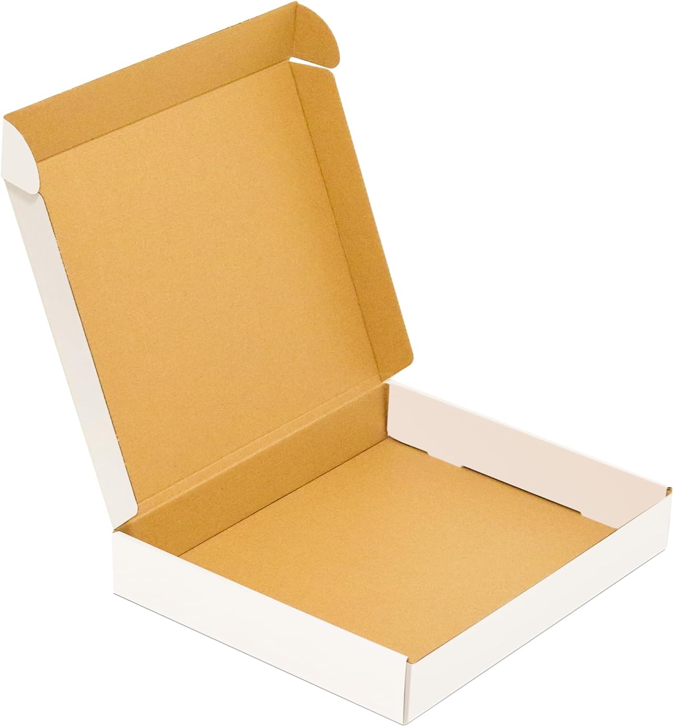 50 Pack, Small Shipping Box,13x11x2'',Corrugated Mailer,Wonfer Cardboard Box, White