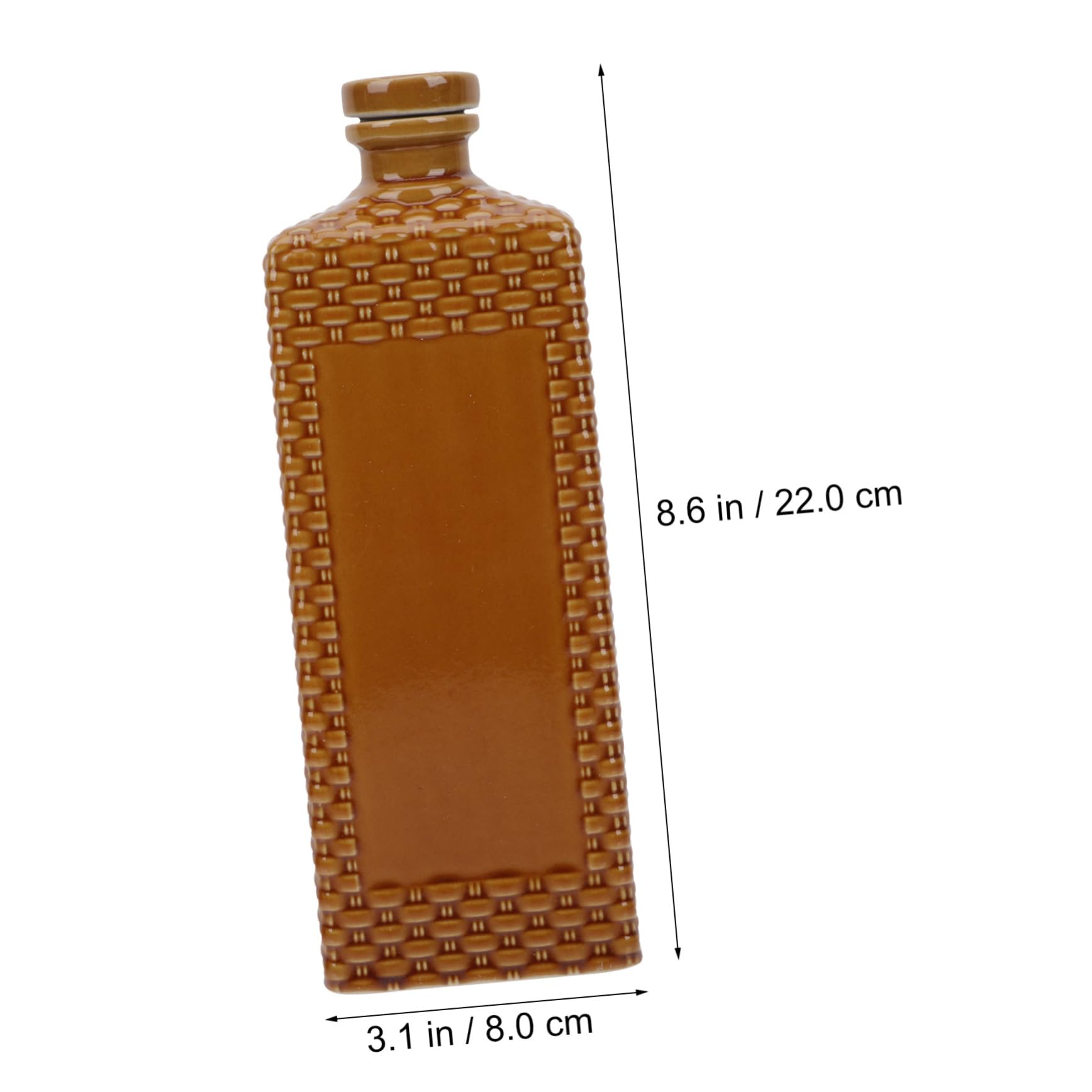CIYODO Wine Jug Sake Jug White Wine Bottle Beverage Bottle Fruit Wine Bottle Wine Storage Bottle Wine Pitcher Beer Bottle Whiskey Bottle Fruit Bottle Beverage Dispenser Ceramics Brown