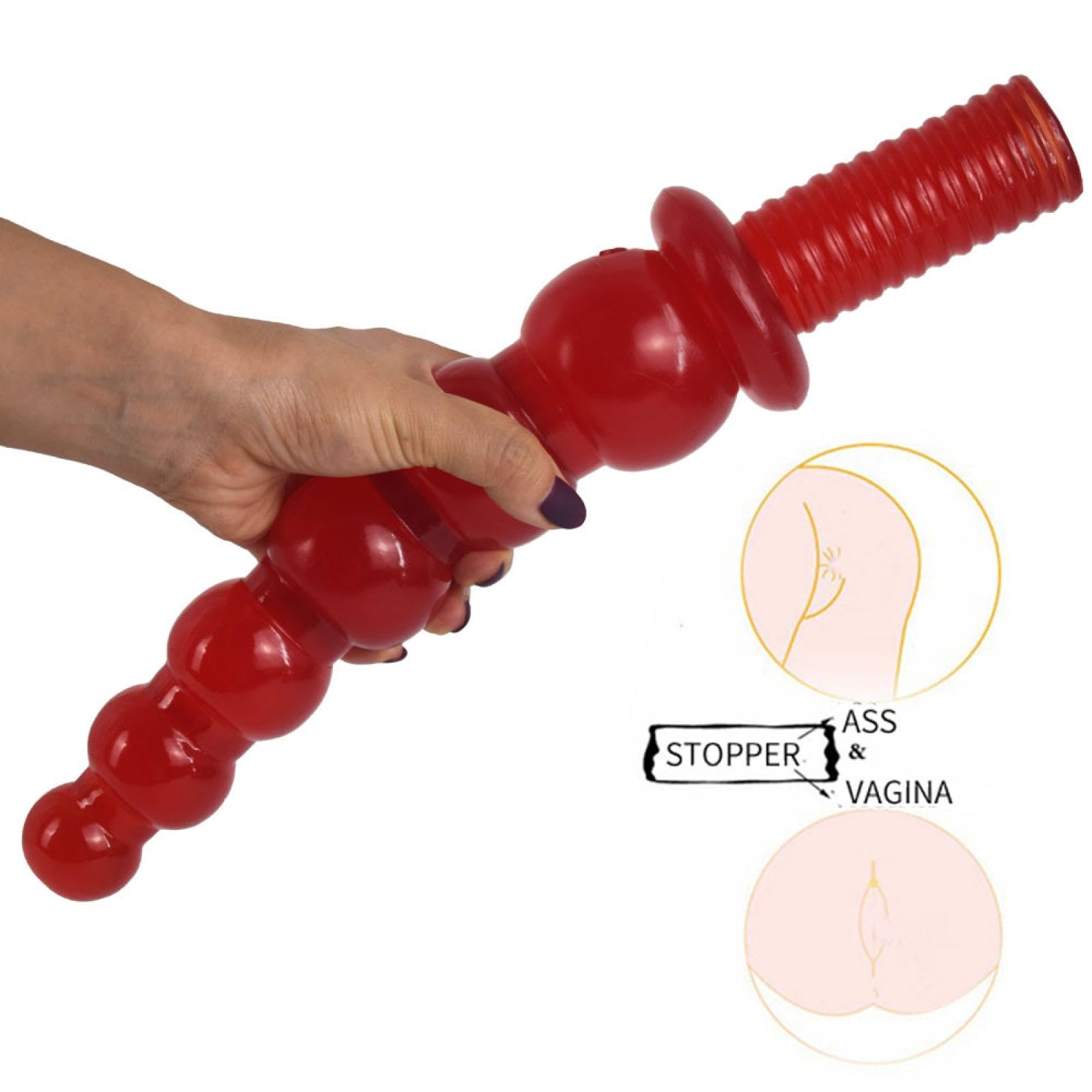 Grande con manico a forma di zucca rossa Dildo per donne Masturbazione Macchina del sesso Prodotti erotici Coppie Flirting Giocattoli sessuali