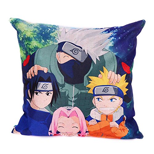 Loheag Clinor Naruto Shippuden - Housse de coussin pour canapé, maison, voiture, canapé, chambre, salon et chambre d'enfant, 45 x 45 cm, Coton, H14, 45 x 45 cm