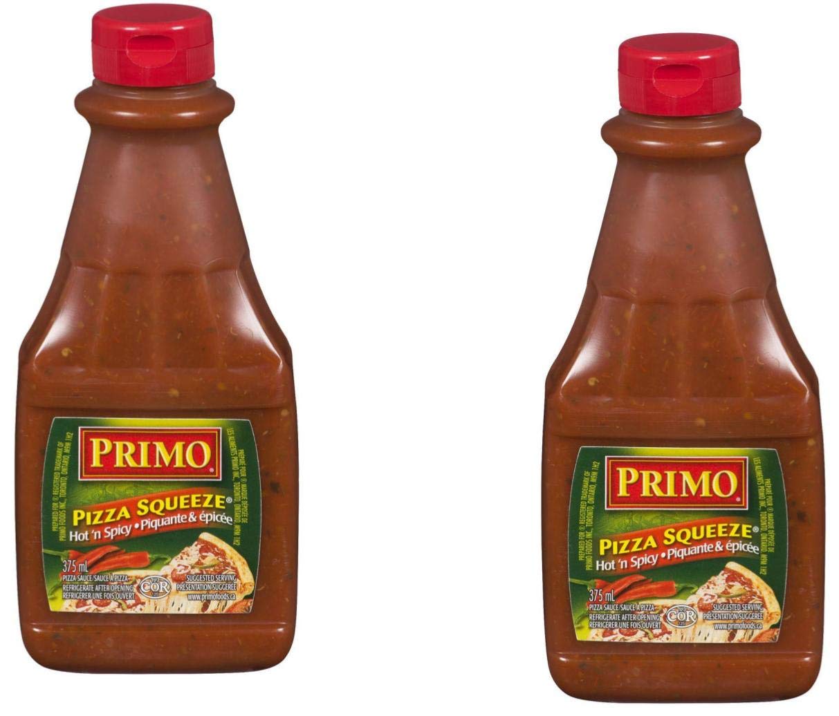 Primo Hot n Spicy Pizza Squeeze Pizza Sauce - Squeezable Pizza Sauce - 2 Pack