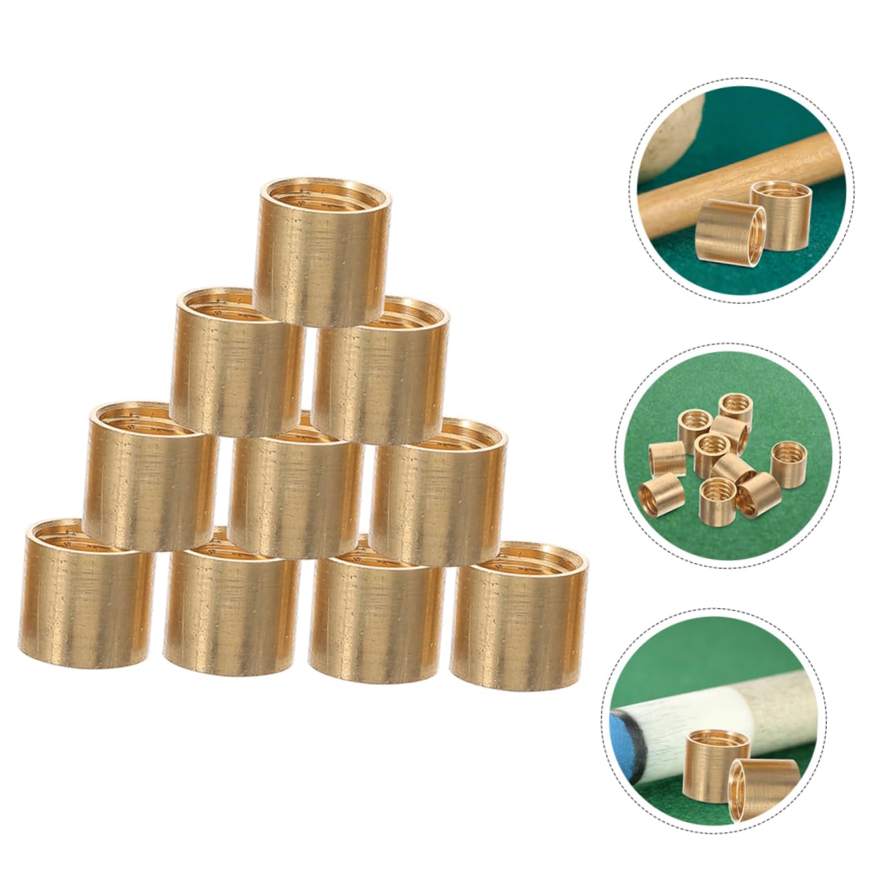BESPORTBLE Tip Billiards Billiard Accessory Pool Stick Holder for Table Brass Pool Ferrules Ferrules