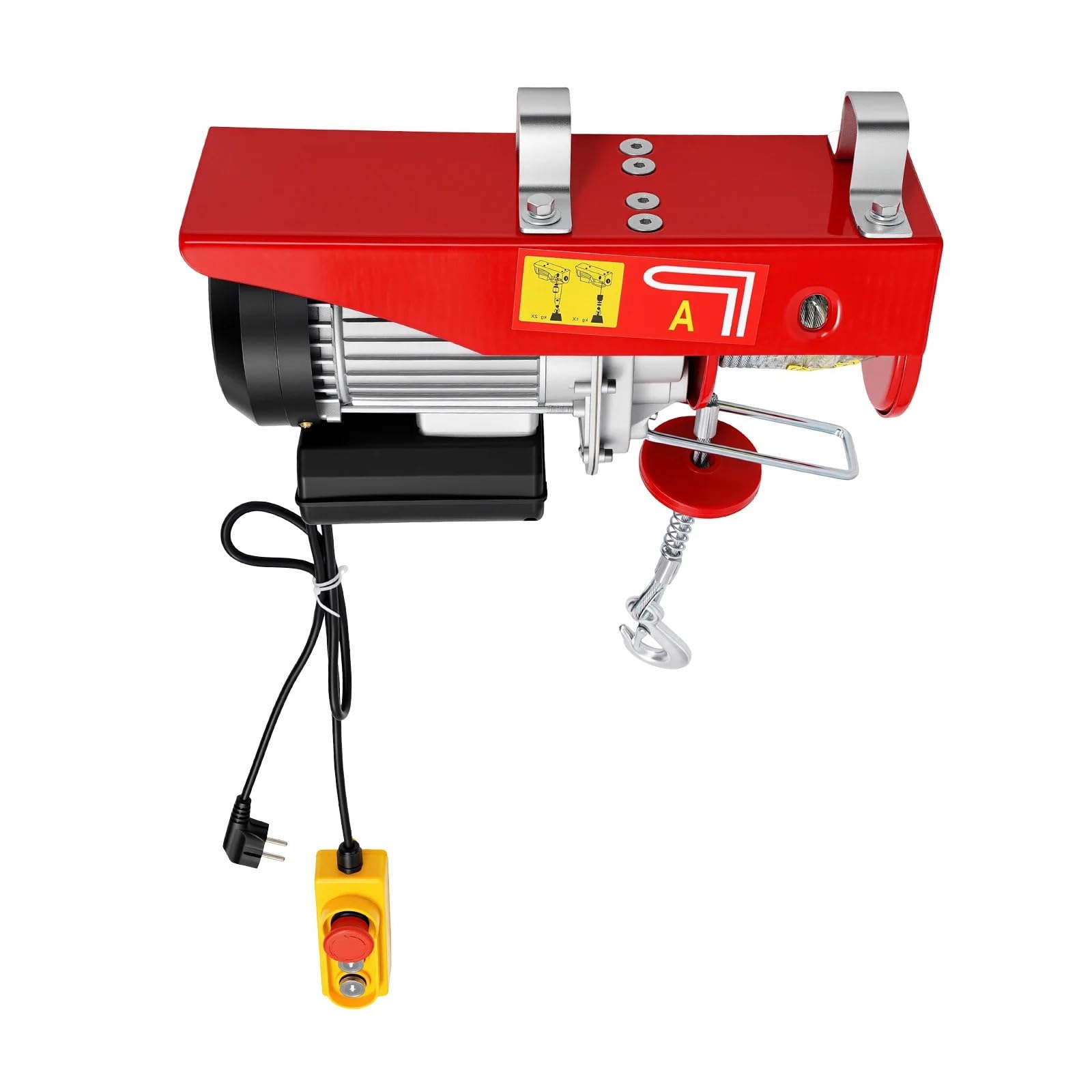 Argani elettrici 400-800 kg Paranco elettrico di sollevamento doppie imbracature gru verricello per barca auto garage ascensore con telecomando cablato Paranco Elettrico da Puleggia