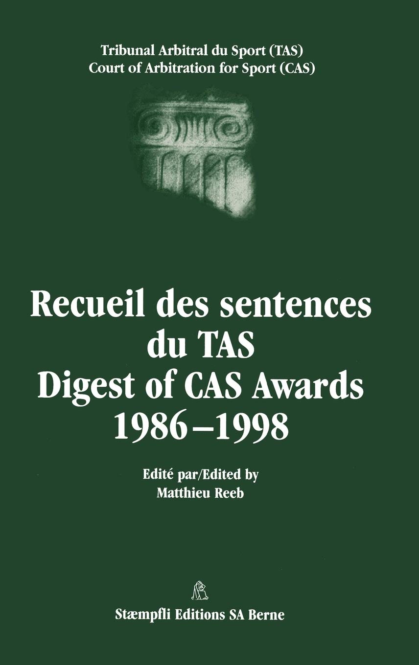 Matthieu ReebDigest of CAS Awards