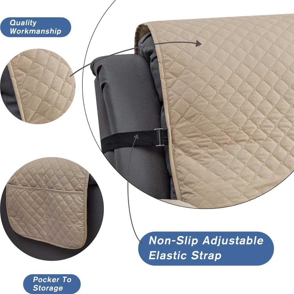 Coprisedia reclinabile impermeabile per sedia elettrica protezione mobili per soggiorno beige fodera per poltrone 1 posto