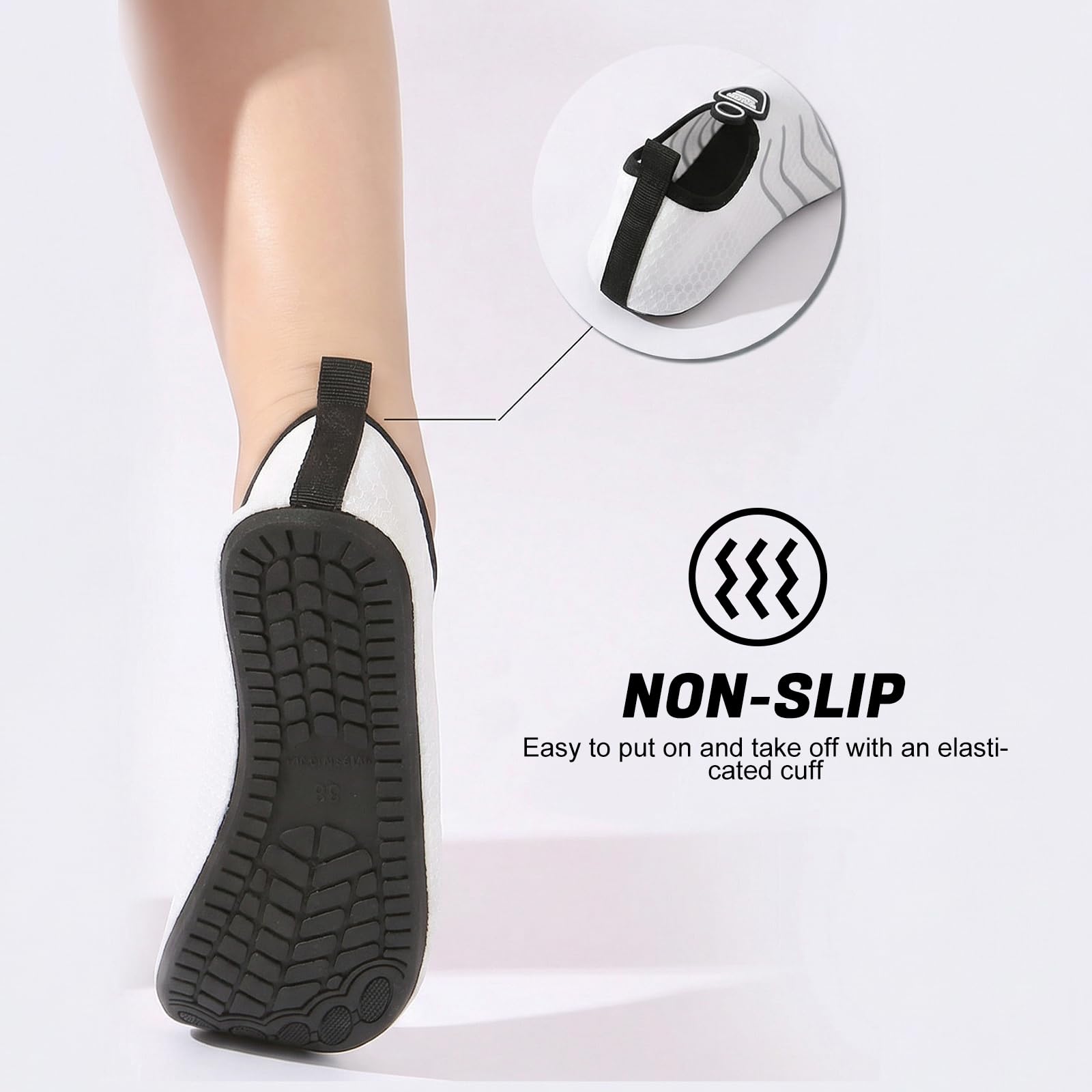 Scarpe da acqua con riflettenti, da spiaggia, leggere, a piedi nudi, ad asciugatura rapida, traspiranti, per donne e uomini, surf, corsa, guida, piscina, yoga