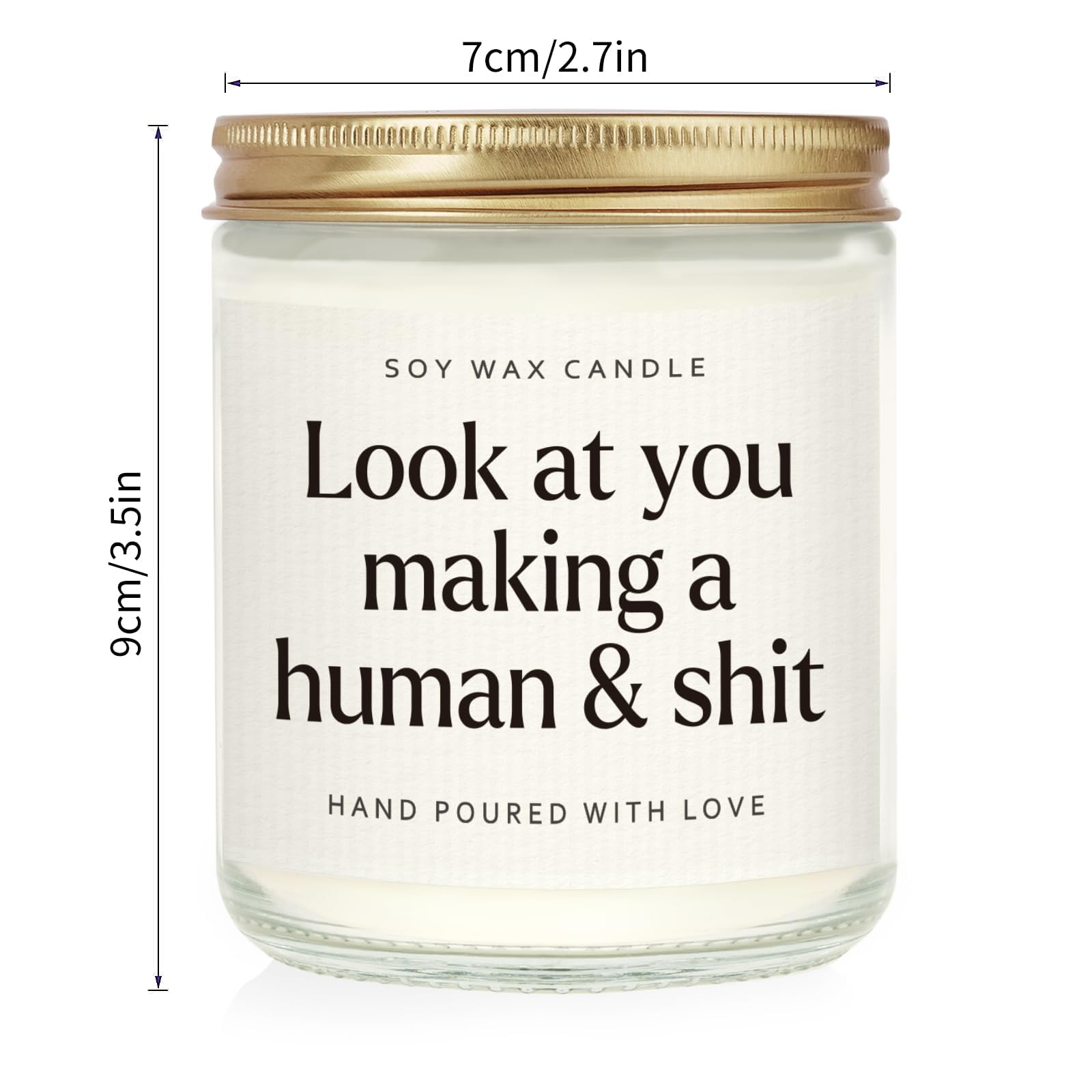Funny New Mom Gifts, Handmade Scented Lavender Candle for New Mom After Birth, Postpartum Gift for Moms, First Time Moms Mothers Day Gift, Soy Wax Candle, 7 Oz