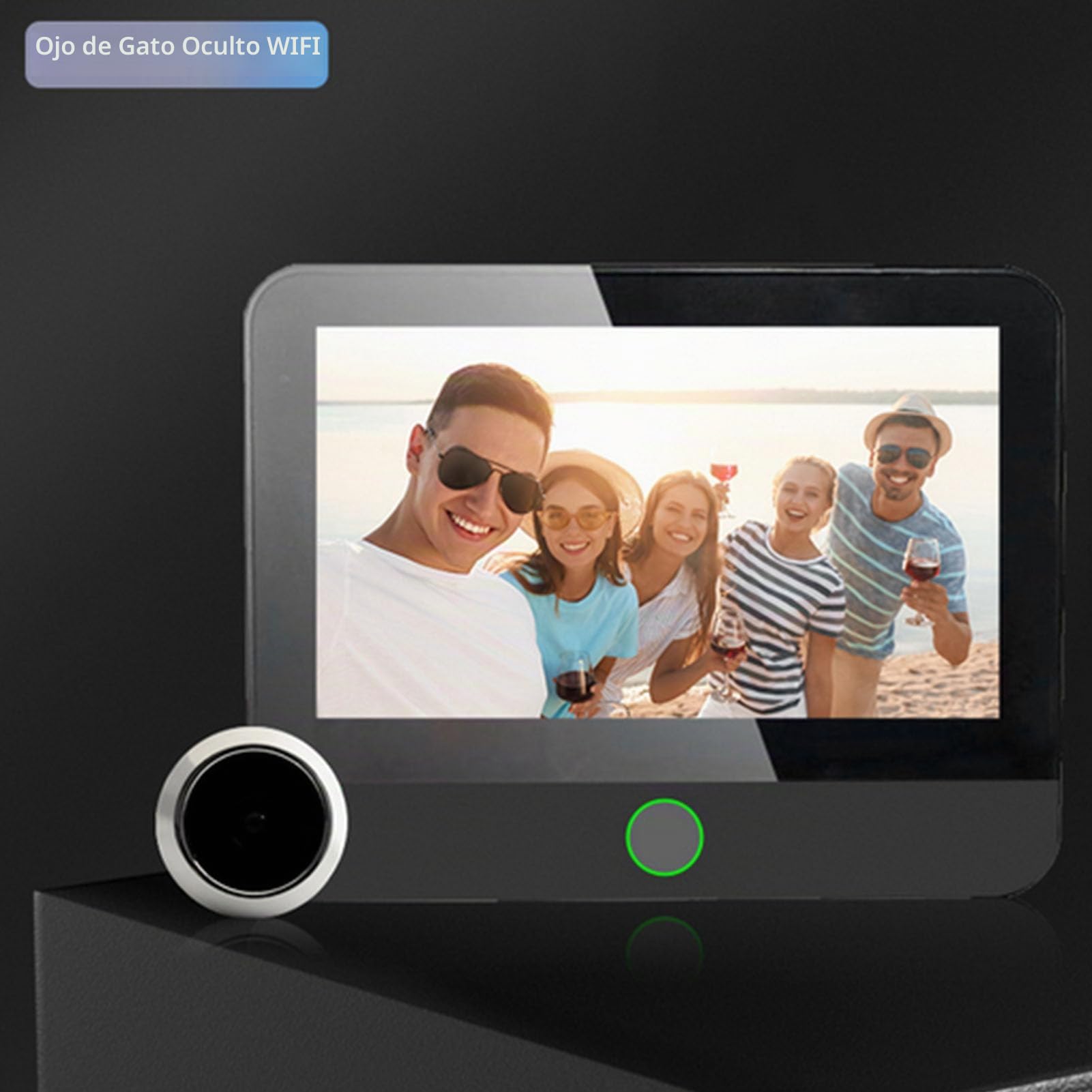 Mirilla Digit Tuya Para Propietarios de Apartamentos Que Monitorean El Acceso la Puerta Principal,Monitorización HD 1080p áNgulo de Visión Ancho,Baterí Incorporada 5000MAH