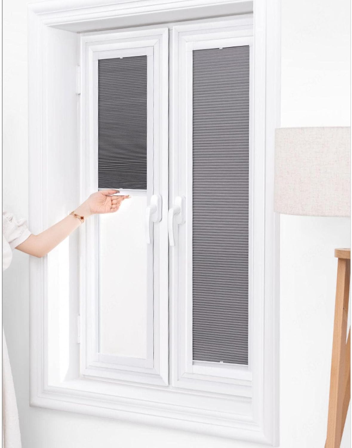 Cellular Shades Room Darkening, Blackout Window Shades top Down Bottom up, Sun Protection Pleated Blinds, Interior Privacy Screens, Cordless Honeycomb Blinds,WxH-90x160cm/35.4x63in