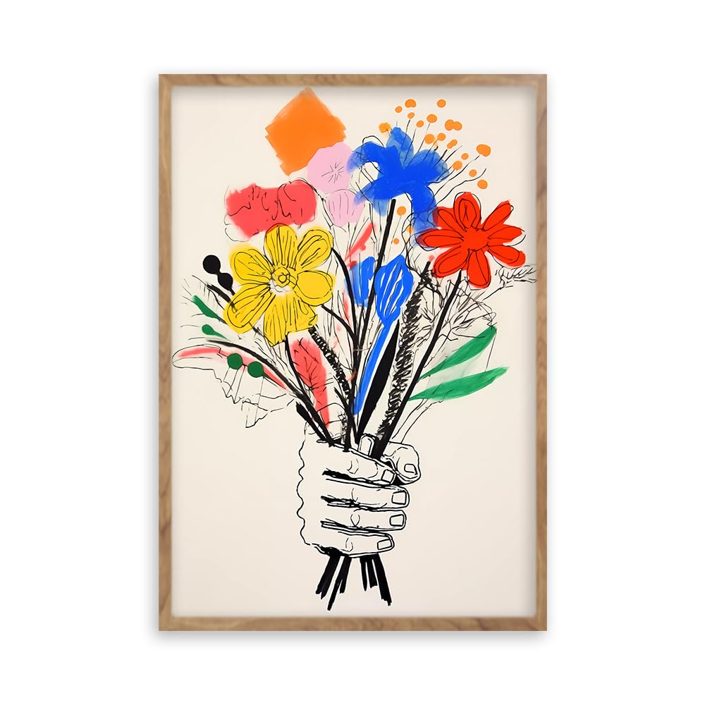 Amazon.co.jp: 阪画屋 ピカソ 「花束を持つ手」風 アートパネル アート