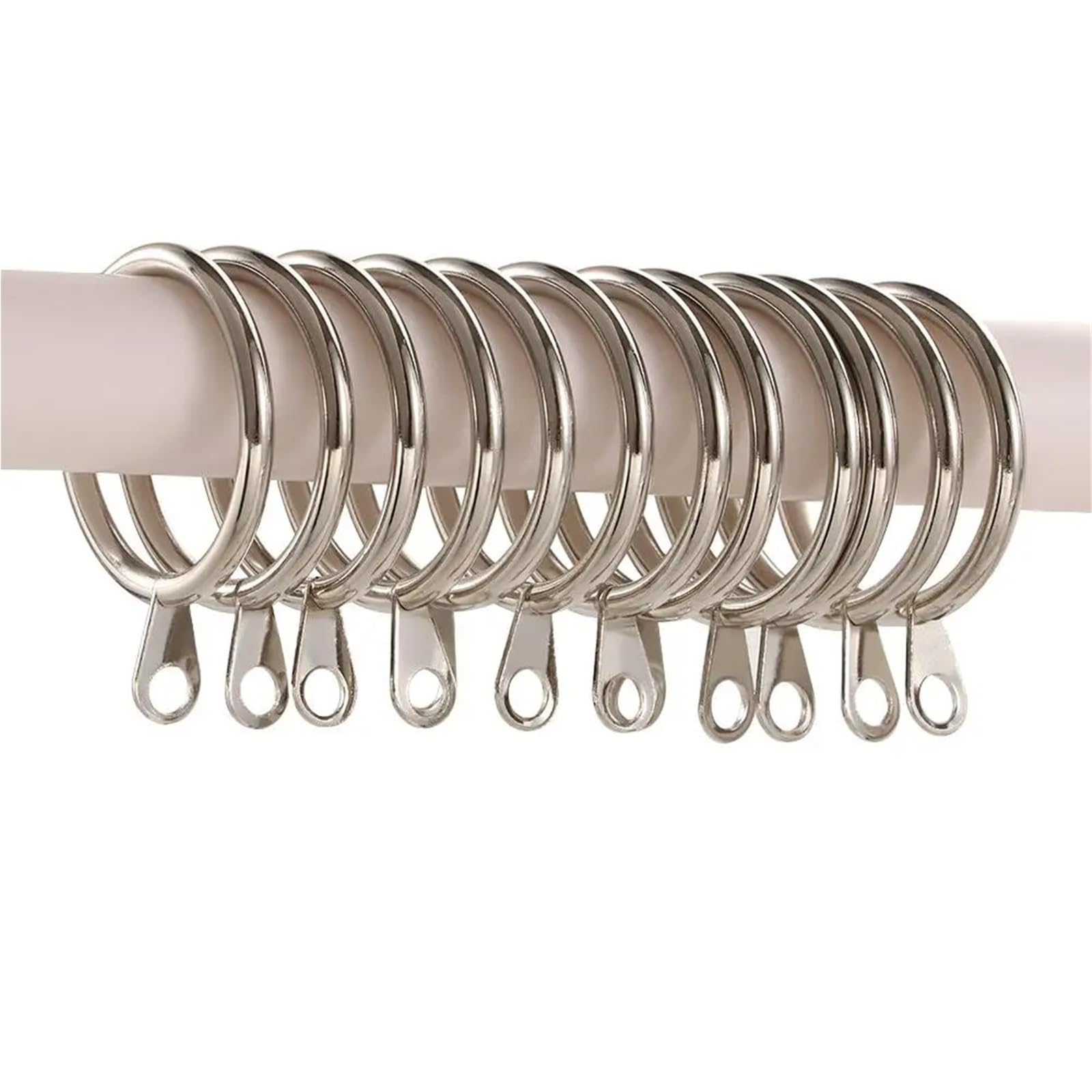 Vorhangringe, Vorhangringe mit Ösen, 60 Stück, robust, geräuscharm, römische Kreise, Gardinenringe for Gardinenstangen, Badezimmer, praktische Haken for Aufhängen(Copper-60pcs)
