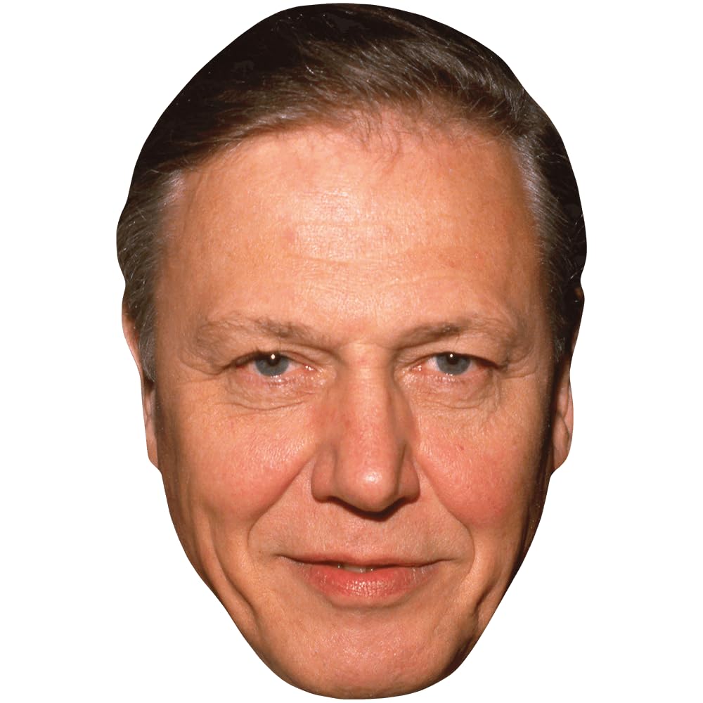 David Attenborough (Young) Celebrity Mask, Flat Card Face, Fancy Dress Mask