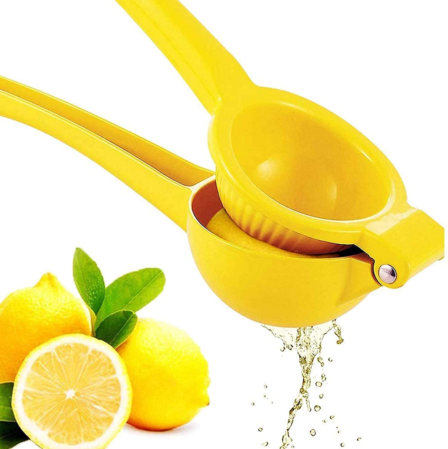 EAHTHNI Metal Lemon Squeezer, Lime Juice Press, Manual Press Citrus Juicer for Squeeze The Freshest Juice, Yellow(s901)