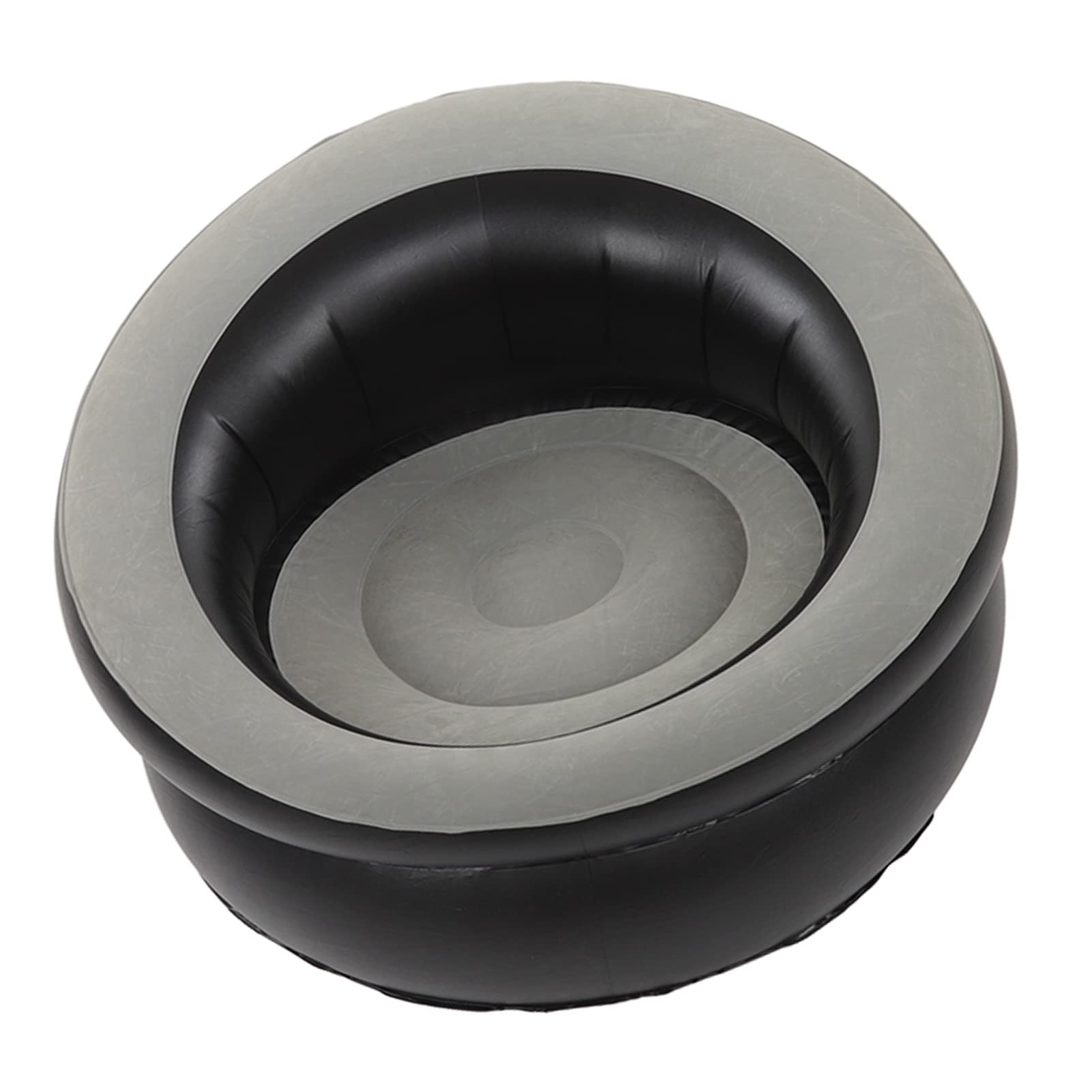 TOPINCN Inflatable Couch, Flocking Futons Futon Sets Air Sofa Simple Inflatable Chair Ultra Soft Sofa Couch Bean Bag Chair for Living Room Bedroom (Gray)