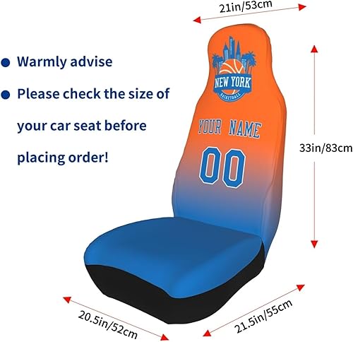 Miniatura 4 de New York - Fundas personalizadas para asiento de automóvil, 1 unidad y 2 unidades, funda de asiento de automóvil de baloncesto personalizada para