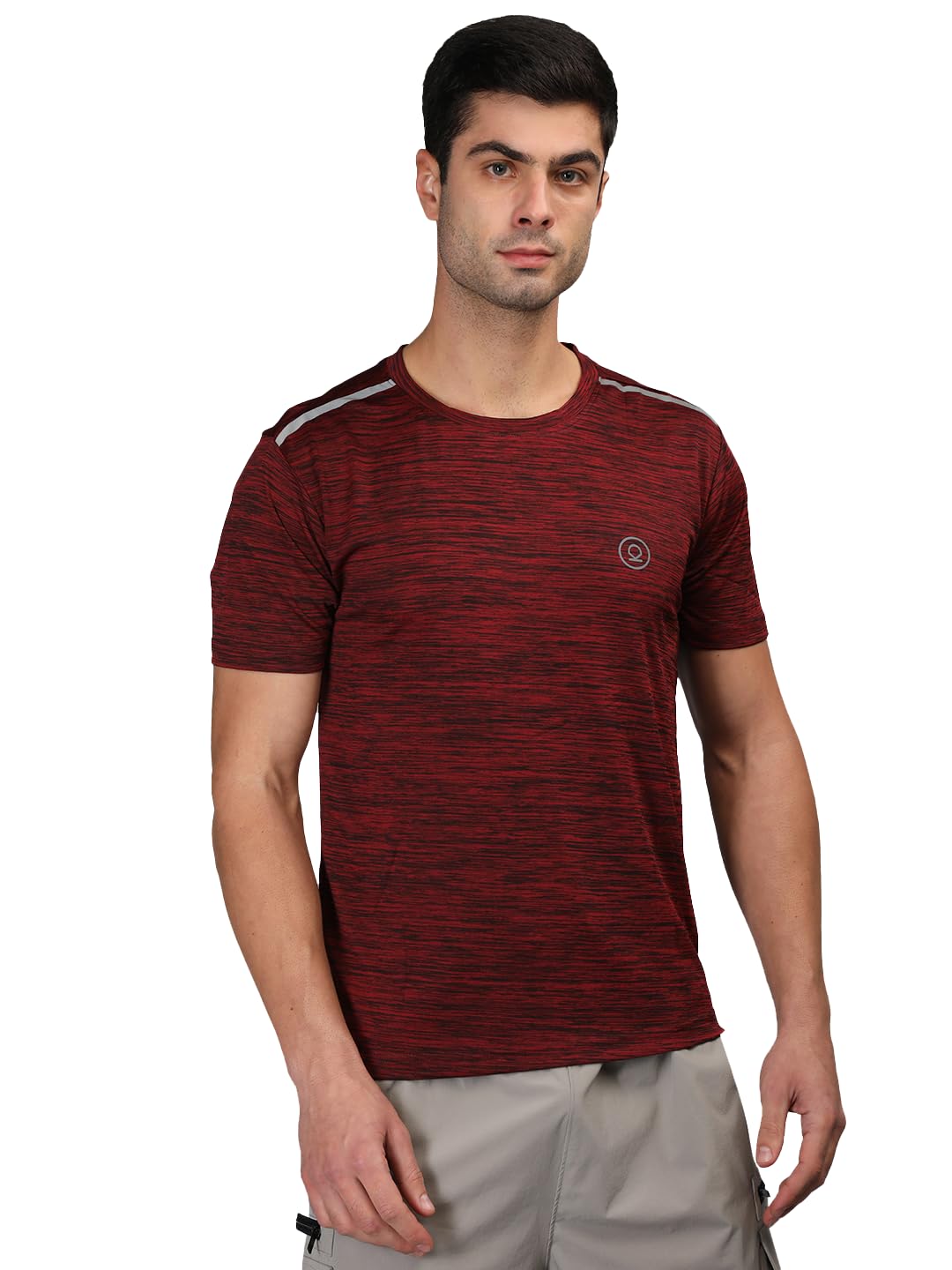 Men's Polyester Regular Fit Round Neck Regular Dry Fit Gym Sports T-Shirt