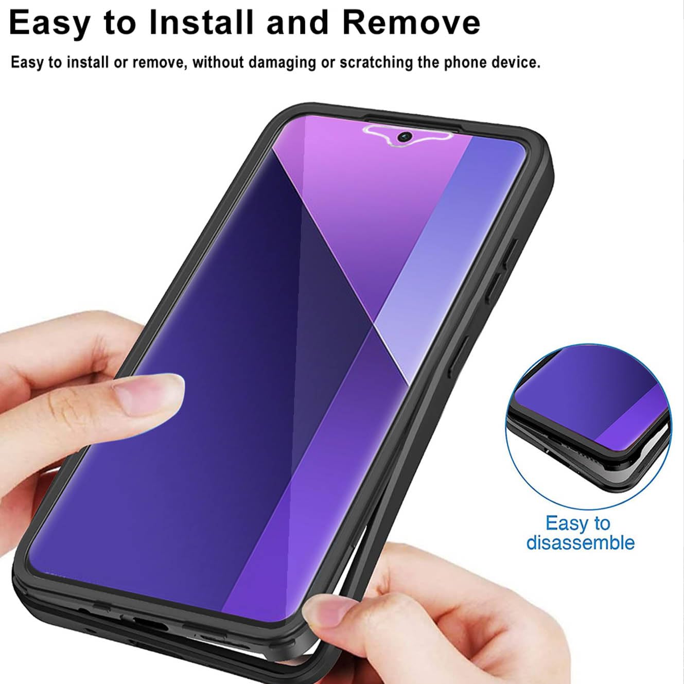 Cover per Redmi Note 14 PRO+ 5G Antiurto Custodia 360 Gradi con Protezione dello Schermo Integrata Trasparente Full Body Protettivo Case Armor Bumper Cover per Redmi Note 14 Pro Plus/PRO+ 5G,Clear